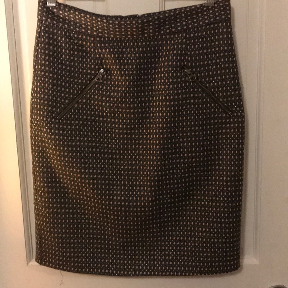 Brooklyn industries grey pink sparkle tweed skirt